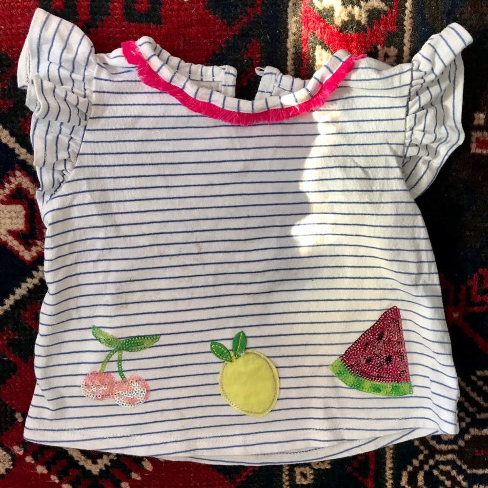 MudPie Sequin Fruit Shirt